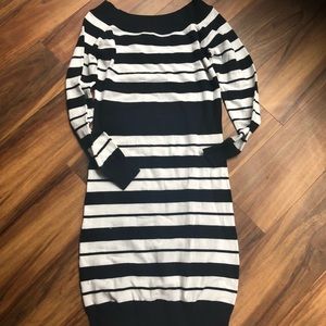 Bebe stripe knit dress